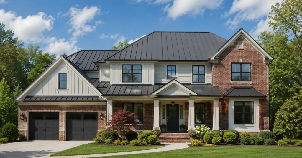 Long-lasting metal roof on a Michigan home